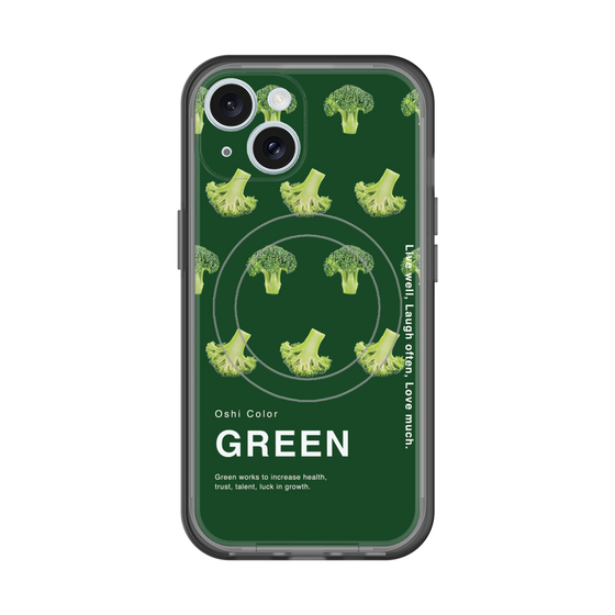 スリムプロテクションプレミアムケース with MagSafe［ GREEN-Broccoli ］