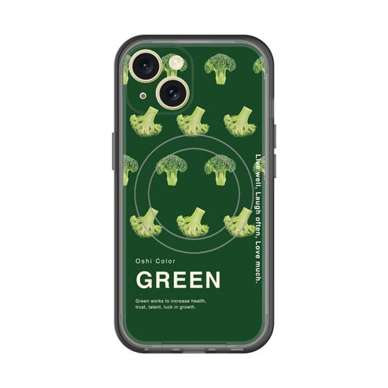 スリムプロテクションプレミアムケース with MagSafe［ GREEN-Broccoli ］