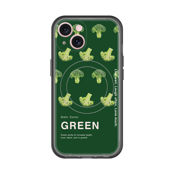 スリムプロテクションプレミアムケース with MagSafe［ GREEN-Broccoli ］