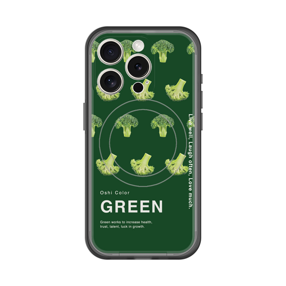 スリムプロテクションプレミアムケース with MagSafe［ GREEN-Broccoli ］