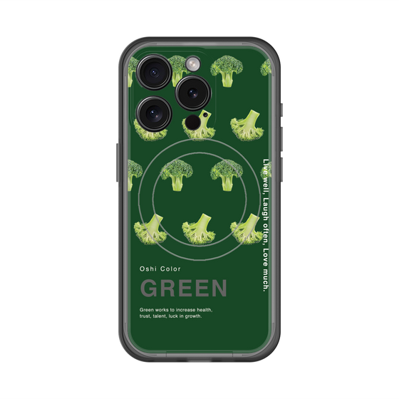 スリムプロテクションプレミアムケース with MagSafe［ GREEN-Broccoli ］