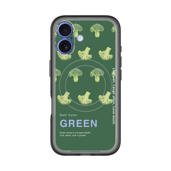 スリムプロテクションプレミアムケース with MagSafe［ GREEN-Broccoli ］