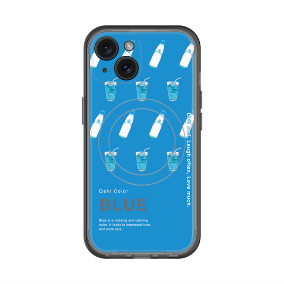 スリムプロテクションプレミアムケース with MagSafe［ BLUE-Ramune soda ］