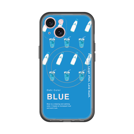 スリムプロテクションプレミアムケース with MagSafe［ BLUE-Ramune soda ］