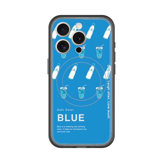 スリムプロテクションプレミアムケース with MagSafe［ BLUE-Ramune soda ］