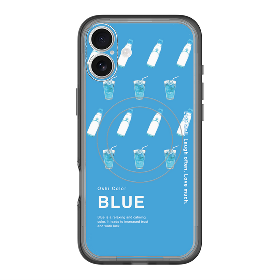 スリムプロテクションプレミアムケース with MagSafe［ BLUE-Ramune soda ］