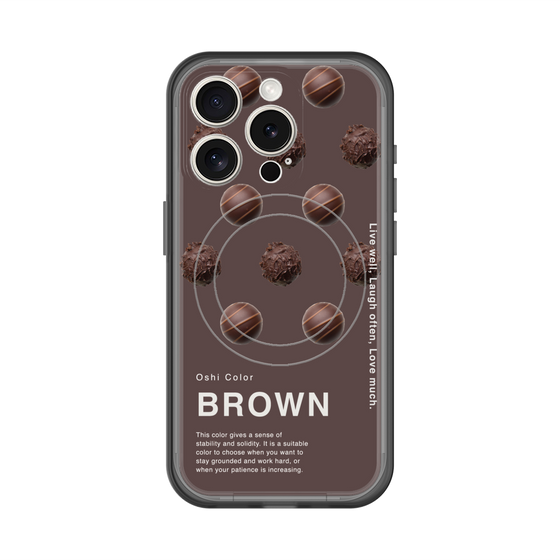 スリムプロテクションプレミアムケース with MagSafe［ BROWN-Chocolate ］