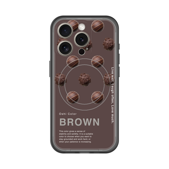 スリムプロテクションプレミアムケース with MagSafe［ BROWN-Chocolate ］