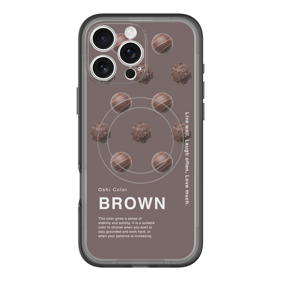 スリムプロテクションプレミアムケース with MagSafe［ BROWN-Chocolate ］