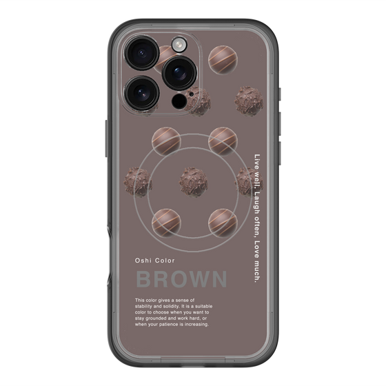 スリムプロテクションプレミアムケース with MagSafe［ BROWN-Chocolate ］