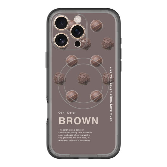スリムプロテクションプレミアムケース with MagSafe［ BROWN-Chocolate ］