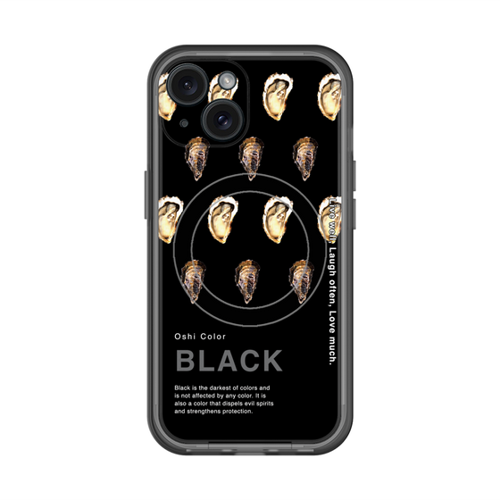 スリムプロテクションプレミアムケース with MagSafe［ BLACK-Oyster ］