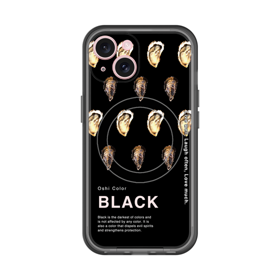 スリムプロテクションプレミアムケース with MagSafe［ BLACK-Oyster ］