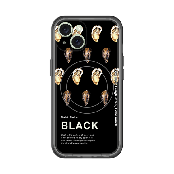 スリムプロテクションプレミアムケース with MagSafe［ BLACK-Oyster ］
