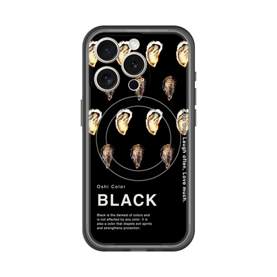 スリムプロテクションプレミアムケース with MagSafe［ BLACK-Oyster ］