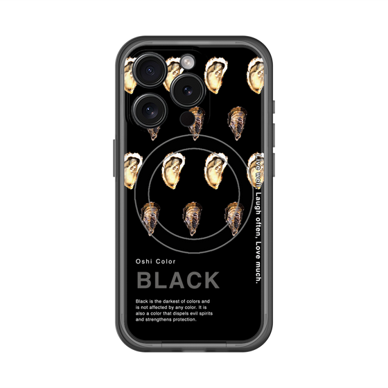 スリムプロテクションプレミアムケース with MagSafe［ BLACK-Oyster ］