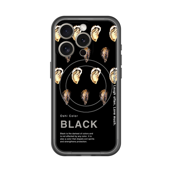 スリムプロテクションプレミアムケース with MagSafe［ BLACK-Oyster ］