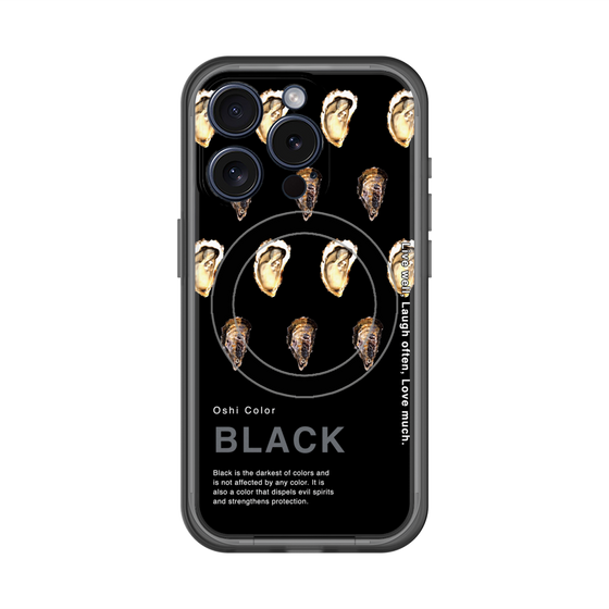 スリムプロテクションプレミアムケース with MagSafe［ BLACK-Oyster ］
