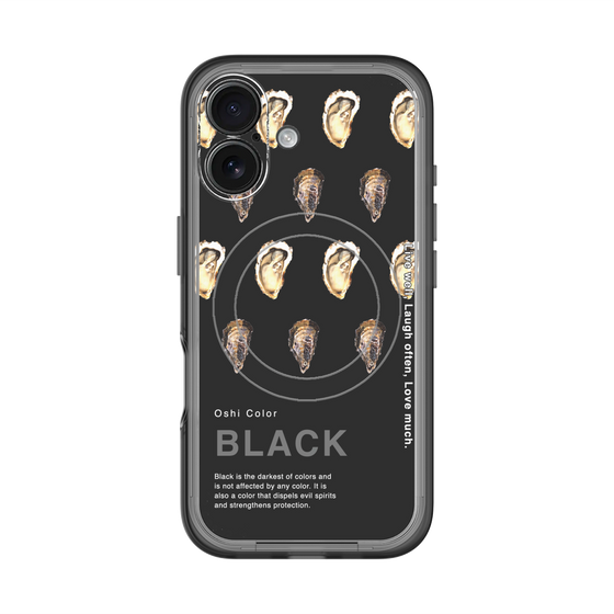 スリムプロテクションプレミアムケース with MagSafe［ BLACK-Oyster ］