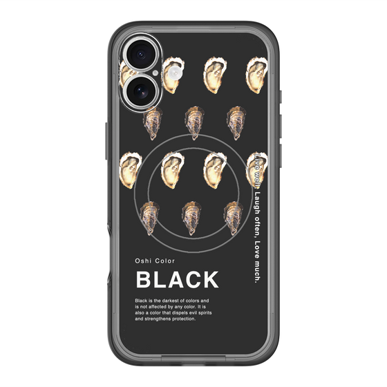 スリムプロテクションプレミアムケース with MagSafe［ BLACK-Oyster ］