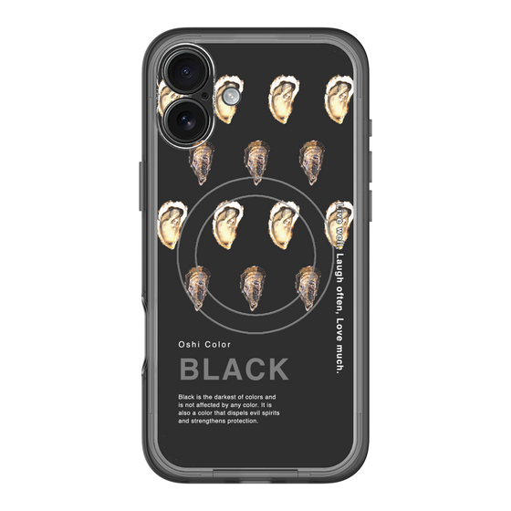 スリムプロテクションプレミアムケース with MagSafe［ BLACK-Oyster ］