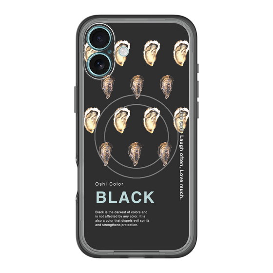 スリムプロテクションプレミアムケース with MagSafe［ BLACK-Oyster ］