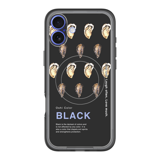 スリムプロテクションプレミアムケース with MagSafe［ BLACK-Oyster ］