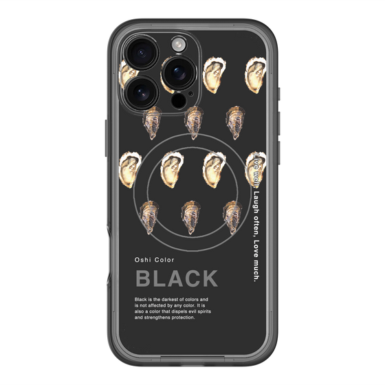 スリムプロテクションプレミアムケース with MagSafe［ BLACK-Oyster ］