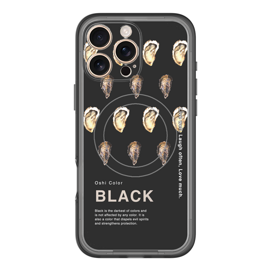 スリムプロテクションプレミアムケース with MagSafe［ BLACK-Oyster ］