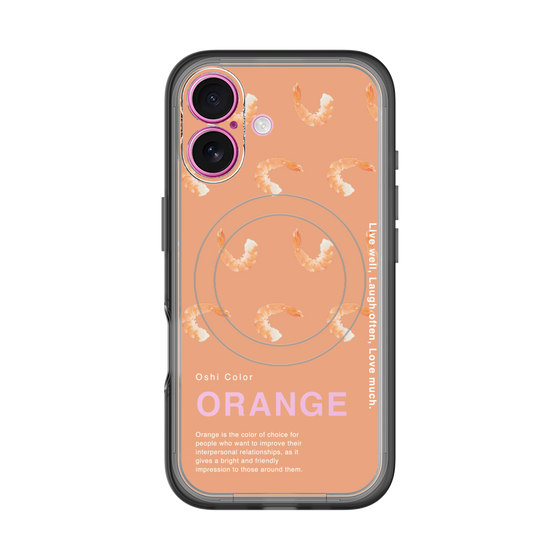 スリムプロテクションプレミアムケース with MagSafe［ ORANGE-Shrimp ］