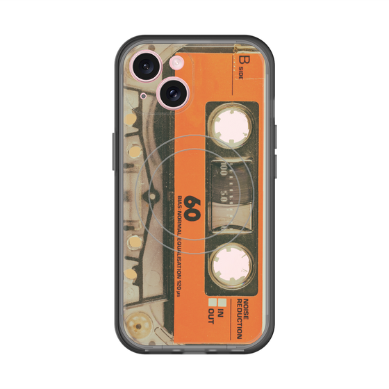 スリムプロテクションプレミアムケース with MagSafe［ RETORO CASSETTE TAPE - Skeleton Orange ］