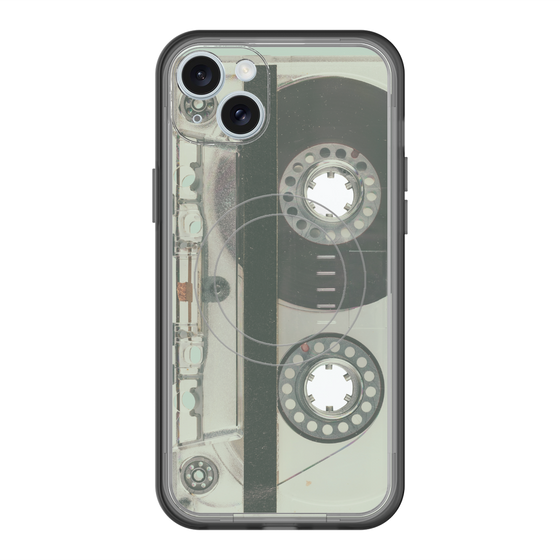 スリムプロテクションプレミアムケース with MagSafe［ RETORO CASSETTE TAPE - Skeleton Blue ］