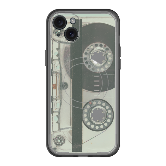 スリムプロテクションプレミアムケース with MagSafe［ RETORO CASSETTE TAPE - Skeleton Blue ］