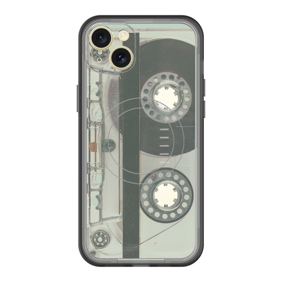 スリムプロテクションプレミアムケース with MagSafe［ RETORO CASSETTE TAPE - Skeleton Blue ］