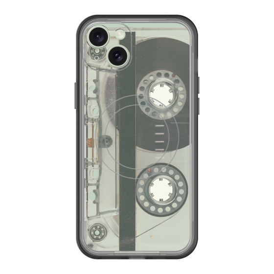 スリムプロテクションプレミアムケース with MagSafe［ RETORO CASSETTE TAPE - Skeleton Blue ］