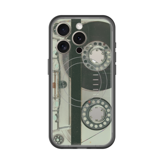 スリムプロテクションプレミアムケース with MagSafe［ RETORO CASSETTE TAPE - Skeleton Blue ］