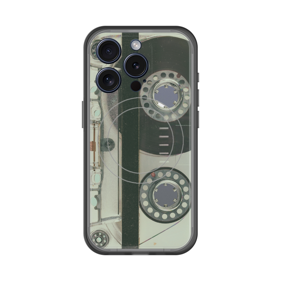 スリムプロテクションプレミアムケース with MagSafe［ RETORO CASSETTE TAPE - Skeleton Blue ］