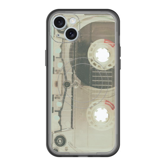 スリムプロテクションプレミアムケース with MagSafe［ RETORO CASSETTE TAPE - Skeleton Red ］