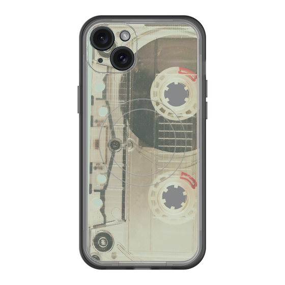 スリムプロテクションプレミアムケース with MagSafe［ RETORO CASSETTE TAPE - Skeleton Red ］