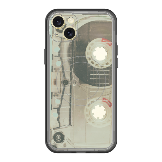 スリムプロテクションプレミアムケース with MagSafe［ RETORO CASSETTE TAPE - Skeleton Red ］