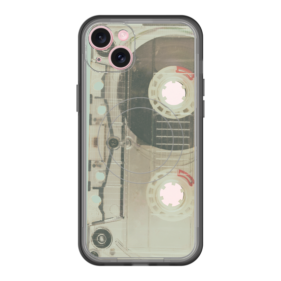 スリムプロテクションプレミアムケース with MagSafe［ RETORO CASSETTE TAPE - Skeleton Red ］