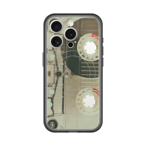 スリムプロテクションプレミアムケース with MagSafe［ RETORO CASSETTE TAPE - Skeleton Red ］