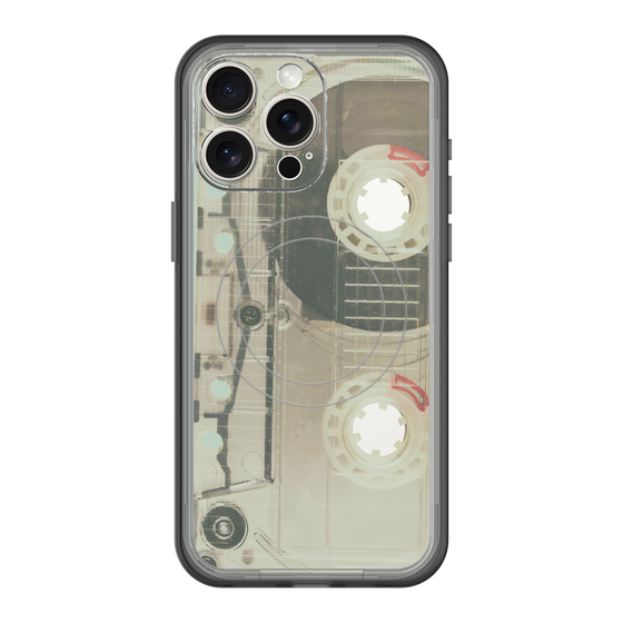 スリムプロテクションプレミアムケース with MagSafe［ RETORO CASSETTE TAPE - Skeleton Red ］