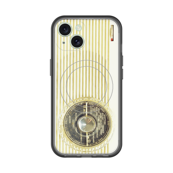 スリムプロテクションプレミアムケース with MagSafe［ RETORO RADIO - White ］