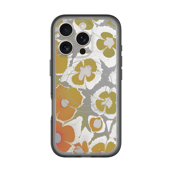 スリムプロテクションプレミアムケース with MagSafe［ y2k(Year2000) - Flower - Yellow Gray ］