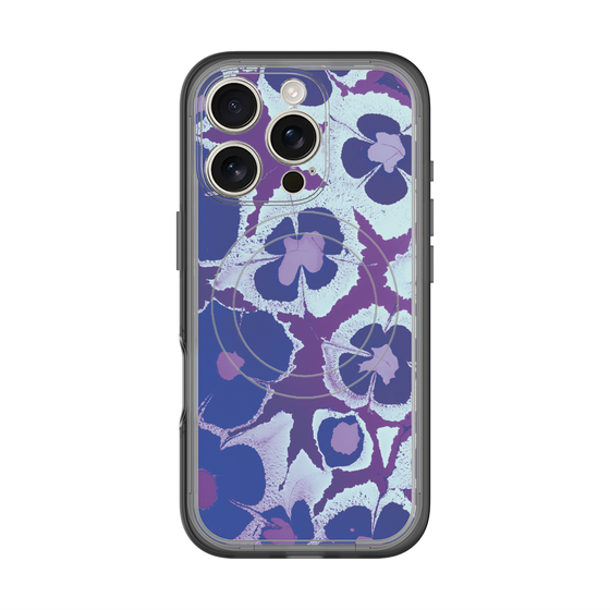 スリムプロテクションプレミアムケース with MagSafe［ y2k(Year2000) - Flower - Rich Purple ］