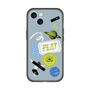 スリムプロテクションプレミアムケース with MagSafe［ Playful sticker - Dusty Blue ］