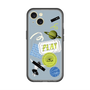 スリムプロテクションプレミアムケース with MagSafe［ Playful sticker - Dusty Blue ］