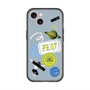 スリムプロテクションプレミアムケース with MagSafe［ Playful sticker - Dusty Blue ］