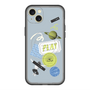 スリムプロテクションプレミアムケース with MagSafe［ Playful sticker - Dusty Blue ］